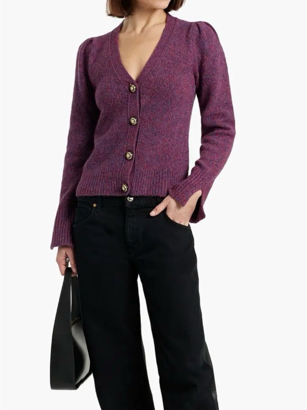 Veronica Beard Ubah Red Multi Knit Cardigan